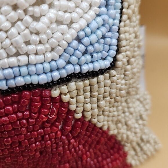 Santa Claus Christmas Pillow Beaded 34th & Pine Xmas Holiday Decor 14" Square - Picture 4 of 13